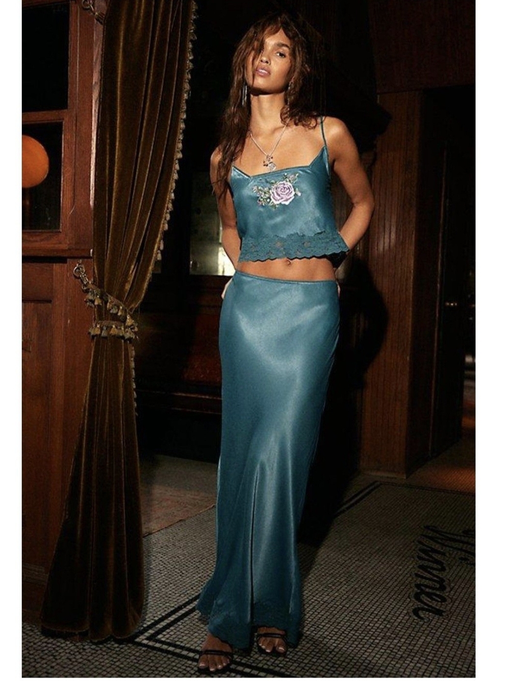 NWT Free People Savino Maxi Skirt Set Size Large $168 Retail Sold Out Online!!